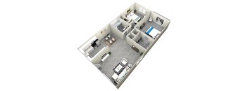 a floor plan of a 2 bed 2 bath apartment