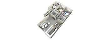 a floor plan of a two bedroom apartment