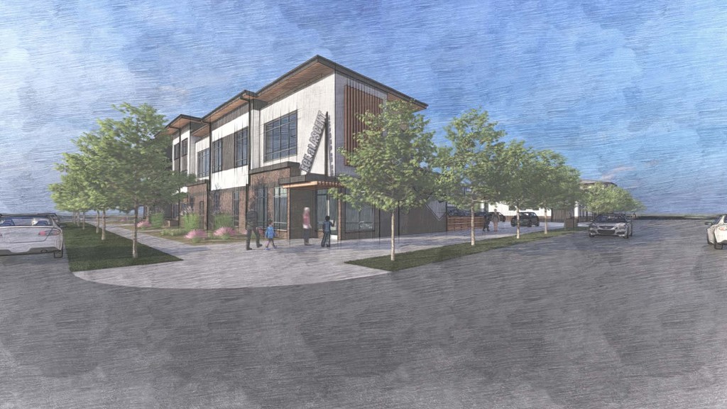 A rendering of Ascent at Hover Crossing ECE entrance view