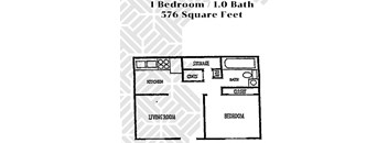 a floor plan of a small house with a bathroom and a living room