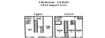 the floor plan of the upper and lower floor of a house