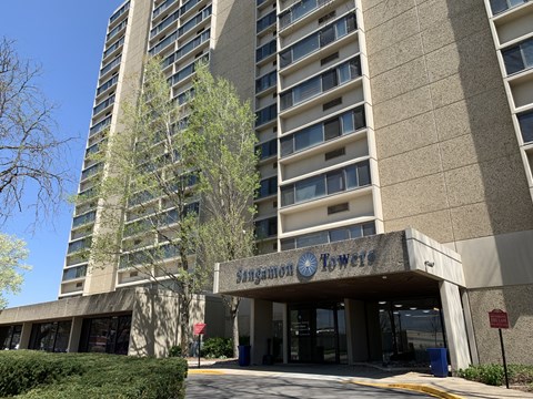 a building with a sign that reads ingham tower