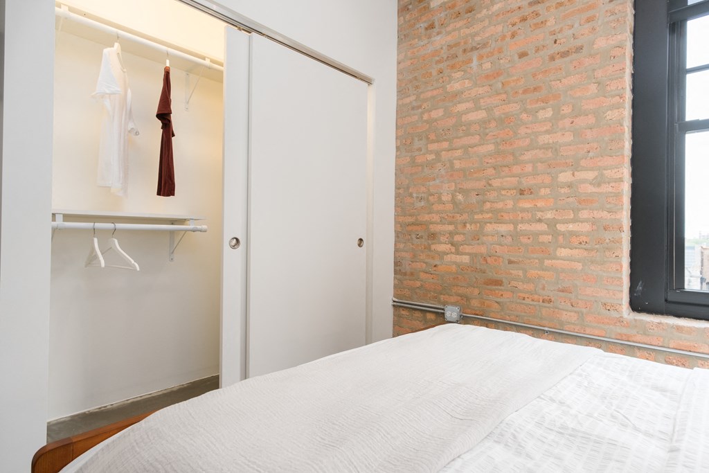 The Duncan spacious closet with sliding doors