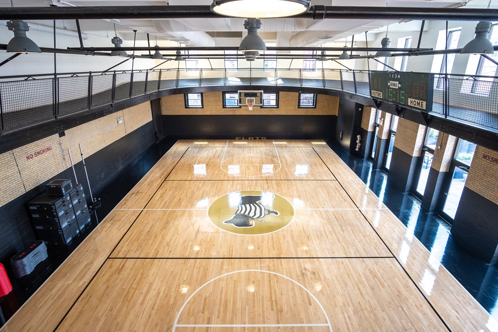 The Duncan basketball court and rooftop track