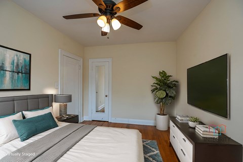 A furnished bedroom example