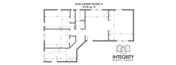 2 Bedroom 1 Bath Floorplan at Integrity Cleveland Heights, Ohio