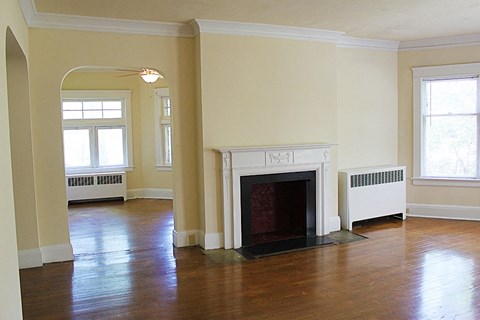 Decorative Fireplace at Integrity Cleveland Heights Apartments, Cleveland Heights