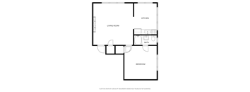 Heights 1 Bedroom 1 Bath 694 Sq. Ft. Floor plan at Heights Collection Apartments, Cleveland Heights 44106