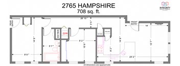 2 Bed 2 Bath Floor Plan at Integrity Cleveland Heights, Cleveland Heights