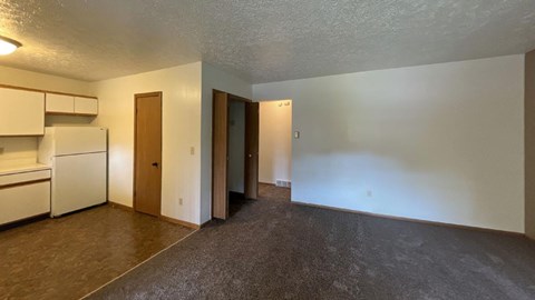 Spacious living area at Woodland Pointe Apartments and Townhomes, Integrity Realty, Kent