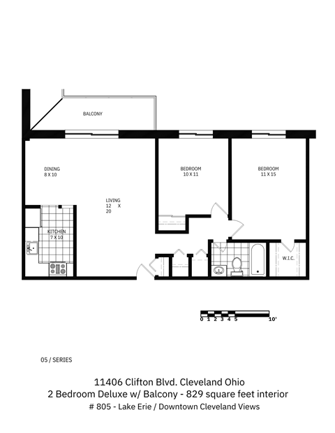 a floor plan of a 2 bedroom unit with a loft