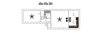 the floor plan of aloha villa