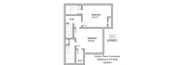 2 Bed 2.5 Bath End Townhome