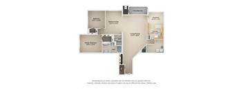 2 bedroom 2 Bath plus den 2,025 Sq. Ft. Type E Floor Plan at Atrium in The Village, Beachwood, OH 44122