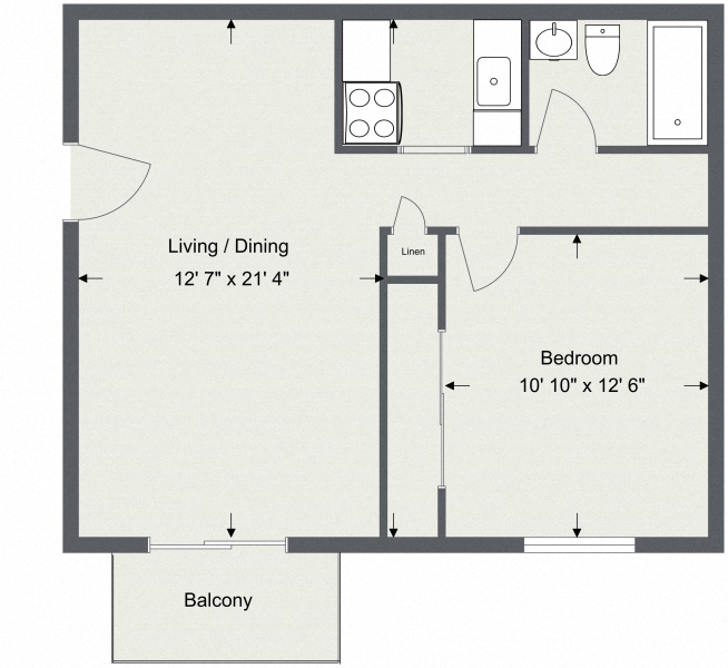 1 Bedroom 1 Bath