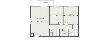 2 Bedroom 1 Bath