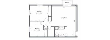 2 Bedroom 1 Bath D