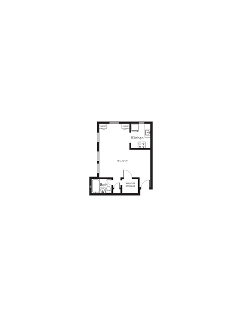 Spacious Studio Floorplan Image