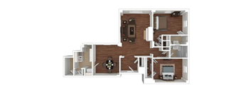 2 Bedroom 1.5 Bath
