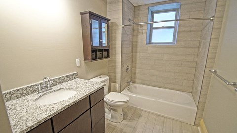 Renovated Bathroom at Integrity Cleveland Heights Apartments, Cleveland Heights, 44106