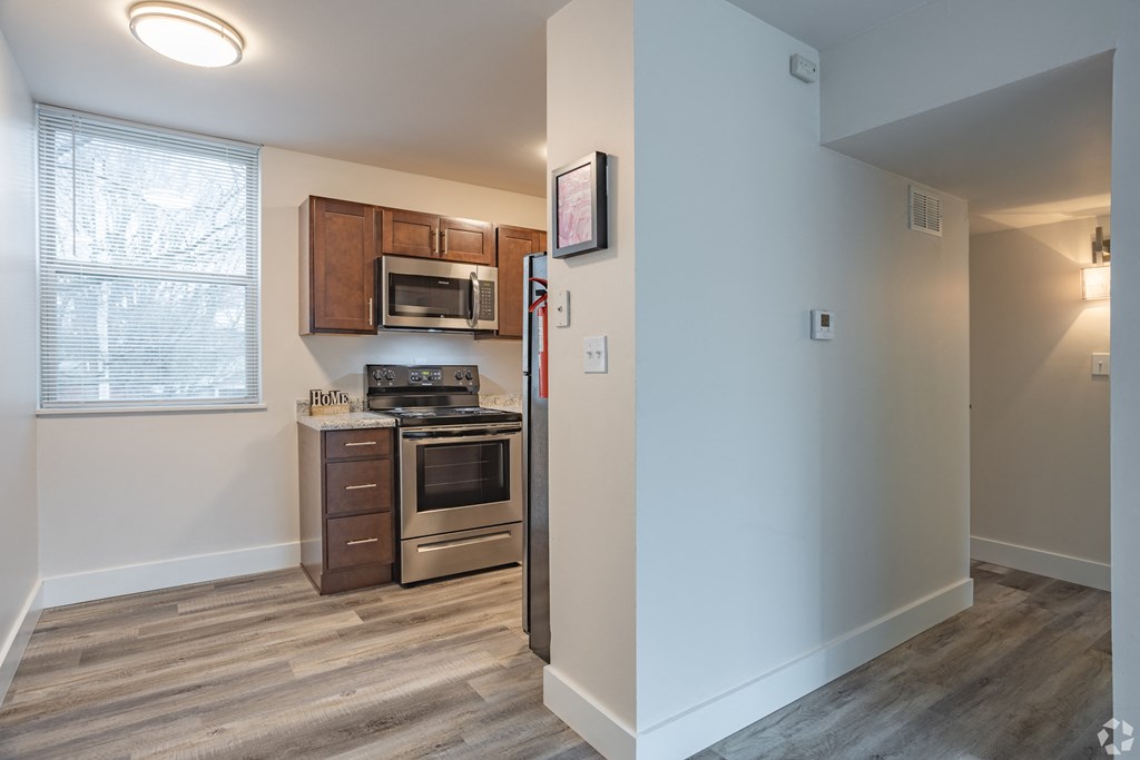 Renovated Kitchen at Eagles Landing Apartments, Integrity Realty, Kent, Ohio