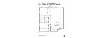 22AR , 2 Bedroom 2 Bath A (Renovated) 1199 Sq. Ft Floor Plan at Old Green Place  Apartments, Integrity Realty LLC, Beachwood, OH, 44122
