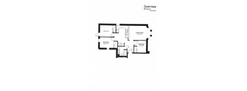 the floor plan of guernsey 3 bedroom 1 bath