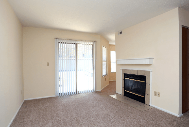 1 Bedroom living room at Hunt Club Apartments, Integrity Realty, Copley, Ohio