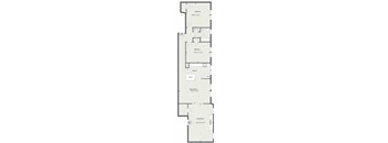 The Holly 2 Bedroom 1 Bath B 1480 Sq. Ft Floor Plan at Integrity Gold Coast, Cleveland, OH