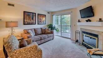 spacious living room at Hunt Club Apartments, Integrity Realty, Ohio, 44321
