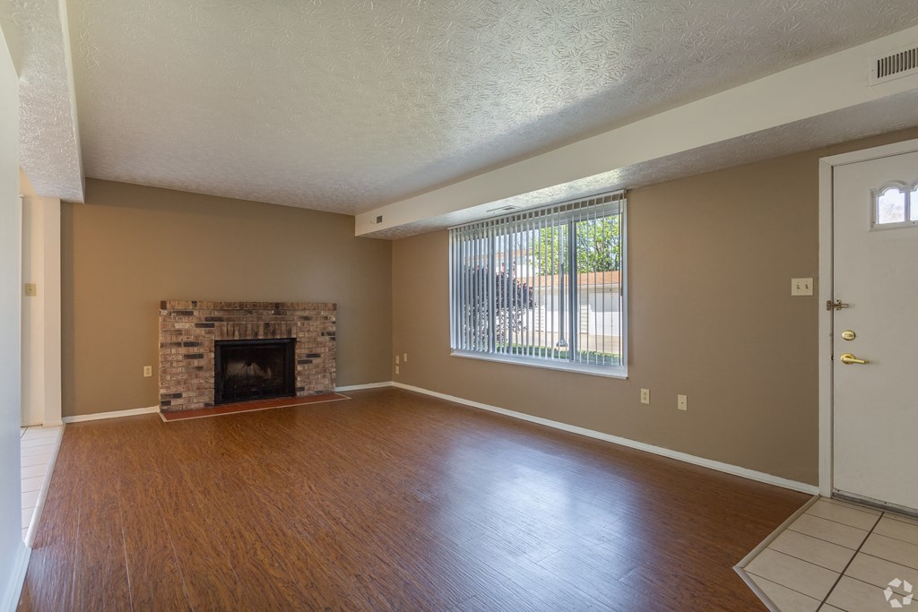 Fireplace in select apartments at Huntington Hills Townhomes, Integrity Realty, Stow, Ohio