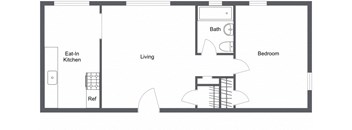 Mapleview 1 Bedroom 1 Bath Floor Plan at Integrity Cleveland Heights, Cleveland Heights, 44106
