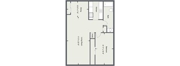 1 Bedroom - 1 Bath 550 Sq. Ft Floor Plan at Integrity Berea Apartments, Integrity Realty LLC, Ohio