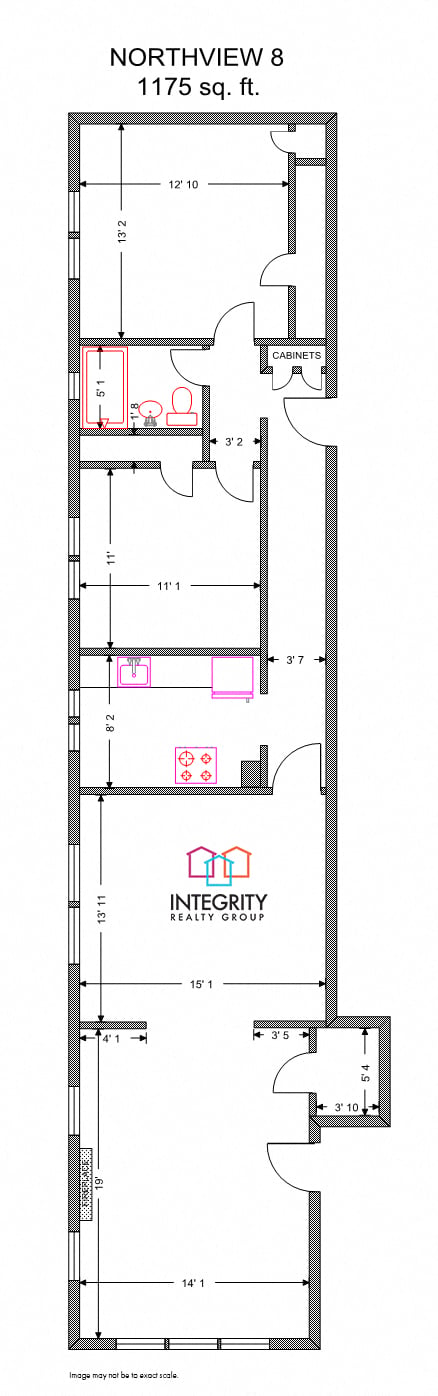 2 Bedroom 1 Bath Standard at Integrity Gold Coast, Cleveland, OH