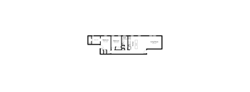 Spacious 2 Bedroom, 1 Bath Floorplan Image