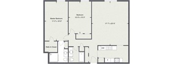 22A. 2 Bedroom / 2 Bath A 1199 Sq. Ft Floor Plan at Old Green Place Apartments, Integrity Realty LLC, Beachwood, OH