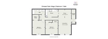 2 Bedroom 1 Bath A at Integrity Berea Apartments, Berea, OH, 44017