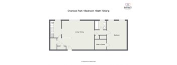 Overlook Park 1 Bedroom 1 Bath B