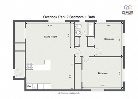 Overlook Park 2 Bedroom 1 Bath at Integrity Cleveland Heights, Cleveland Heights