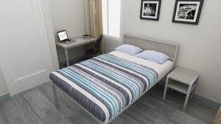 Bedroom With Workspace at Reserve Overlook Apartments, Integrity Realty, Ohio