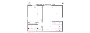1 Bedroom 1 Bath garden 579 sq.ft. Floor Plan at The Reserves at 1150 Apartments, Integrity Realty LLC, Parma, OH