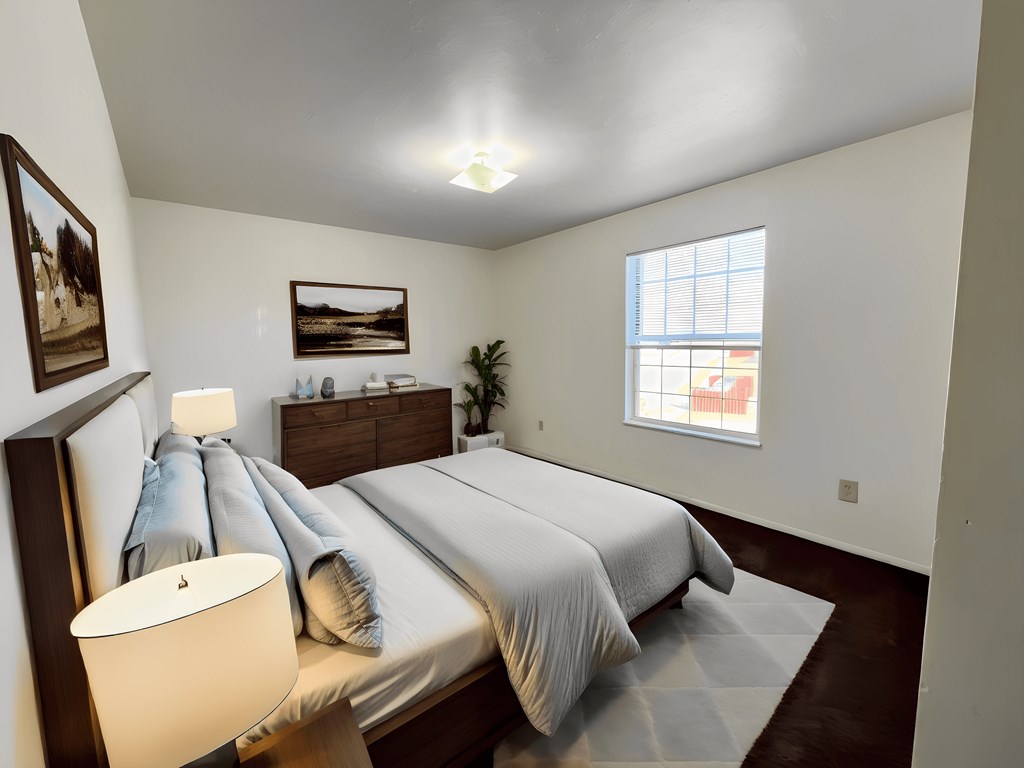 Virtually staged bedroom at Renova of Brunswick, Brunswick, OH 