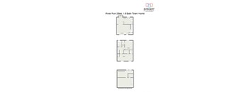 2 Bed 1.5 Bath 1,050 Sq.Ft. Floor Plan at River Run Apartments - RYDYL I LLC, Integrity Realty LLC, Warren