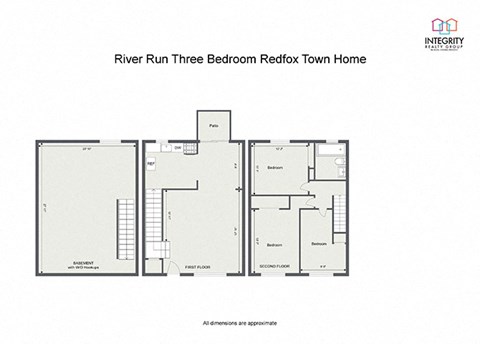 Three Bedroom Redfox Town Home 1,090 Sq.Ft. at River Run Apartments - RYDYL I LLC, Integrity Realty LLC, Ohio