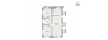 Two bedroom Two bathroom 1,030 Sq.Ft. Floor Plan at River Run Apartments - RYDYL I LLC, Integrity Realty LLC, Warren, OH