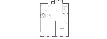 a floor plan of a bedroom apartment