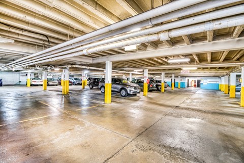 Temperature controlled indoor parking garage