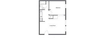 a floor plan of a bedroom apartment