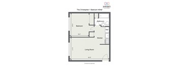 1 Bedroom 1 Bathroom 454 Sq. Ft Floor Plan at Integrity Berea Apartments, Integrity Realty LLC, Berea, Ohio