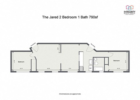The Jared 2 Bedroom 1 Bath at Integrity Cleveland Heights, Ohio, 44106